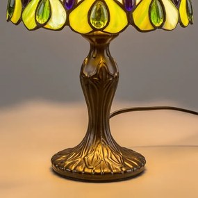 Brilagi - Tiffany vitrázs asztali lámpa MARGARET 1xE14/40W/230V