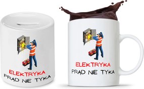 Villanyszerelő Készlet Ajándék Bögre Persely fényképes nyomtatással