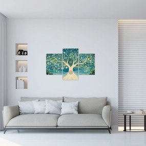 Kép – Mágikus fa spirálokkal (90x60 cm)