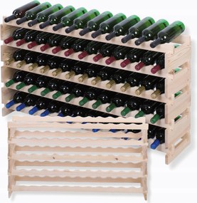 60 palackos állvány bortartó állvány moduláris 5x12 építs úgy, mint egy nyomógombos építőkocka