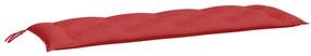 2 db piros oxford szövet kerti padpárna 150 x 50 x 7 cm