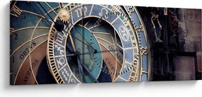 Kép - Orloj, Prága (órával) (90x30 cm)