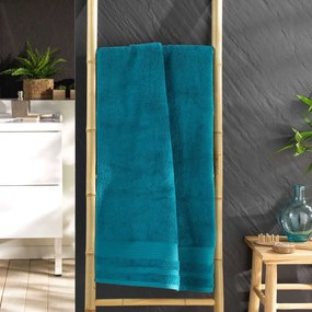 Kék frottír pamut fürdőlepedő 70x130 cm Tendresse – douceur d'intérieur