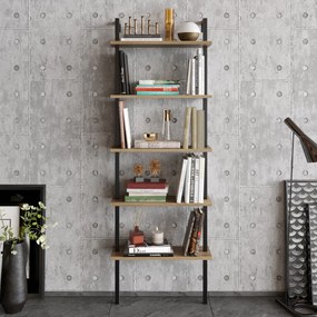 könyvespolc Piante - Walnut, Black