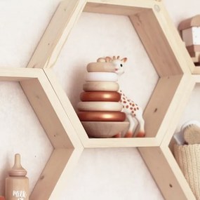 KÉSZLET 5x Fali polc RAF 36x31 cm fenyő