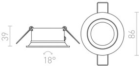 RED - Design Rendl-R11738- Beépíthető lámpa SOBER 1xGU10/50W/230V fehér