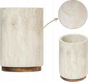 Fürdőszobai Bögre Fogkefe Paszta Ecsetek Tartós Stílusos Travertin Hatás