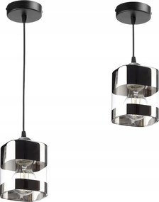 Függő Lámpa Modern Üveg Lámpabúra Krómozott Ombre E27