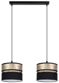 Csillár zsinóron LIMA 2xE27/60W/230V arany/fekete
