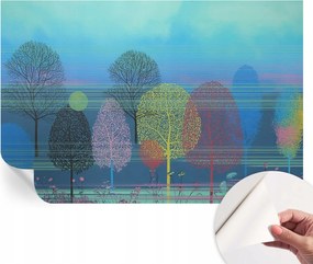 Mosható öntapadós fotótapéta étkezőbe Színes harmónia 104x70 cm