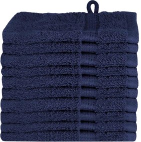 vidaXL Vendégtörölköző SOLUND 10 pcs Sötétkék 15 x 21 cm 550 gsm