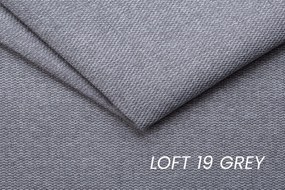 Movani ágyazható jobbos sarokkanapé - szürke Loft 19 szövet / fekete lábak