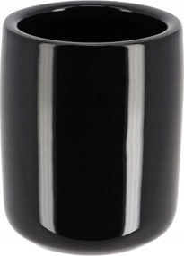 Tendance fogkefetartó bögre, fekete, kerámia