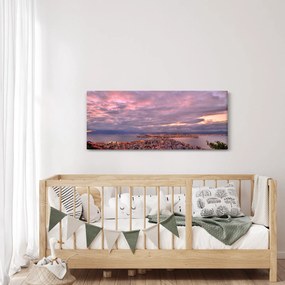 Kép - Alkonyat a város felett (120x50 cm)