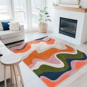 Narancssárga mosható futószőnyeg 80x200 cm Squiggly Orange – Mila Home