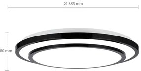 Brilagi-LED Dimmelhető lámpa LUCIANO LED/48W/230V 3000-6500K ø 39 cm fekete + távirányító