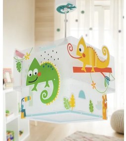 Dalber 63312 - Gyerek csillár HAPPY JUNGLE 1xE27/15W/230V