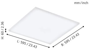 Eglo 98564 - LED RGB fényerő-szabályozós mennyezeti lámpa TURCONA-C LED/30W/230V + RC