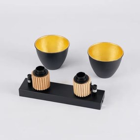 Brilagi - Spotlámpa ODENSE 2xE14/10W/230V kaucsukfa/fekete