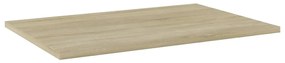 4 db sonoma tölgy színű szerelt fa könyvespolc 60 x 40 x 1,5 cm