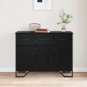 Oldalszekrény Fekete tölgy 97x32.5x74.5 cm Engineered Wood