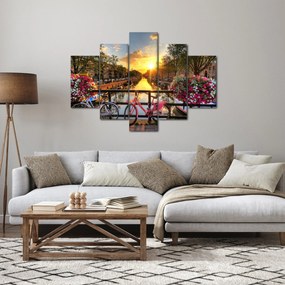 Kép - Napkelte Amszterdamban (150x105 cm)