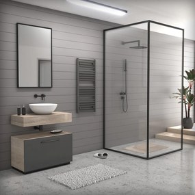 Grafitszürke 500x1100mm törölközőszárítós fürdőszobai radiátor Welland Lux | Készletről | Gyors kiszállítással