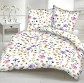 Krepp lapok Flower rainbow TiaHome - 1x Párna 90x70cm, 1x Paplan 140x200cm