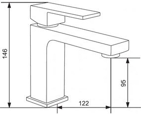 Mexen Uno R45 fürdőszett, fekete, 71403R45-70