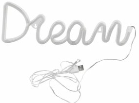 LED Neon fali dekoráció DREAM LED/3W/3xAA USB kék