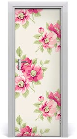Ajtómatrica rózsaszín virágok 85x205 cm