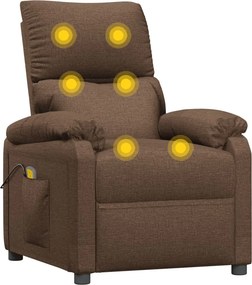 vidaXL barna szövet masszázsfotel