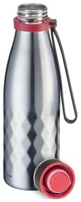Világosszürke szilikon-rozsdamentes acél utazó ivópalack 550 ml Viva – Westmark