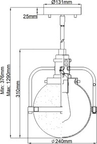 Quintiesse TRIOCENT QN-TRIOCENT-P-NBR Függőlámpa 1x60W/E27 IP44