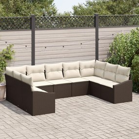 9 részes Kert Sofa Szett Párnákkal