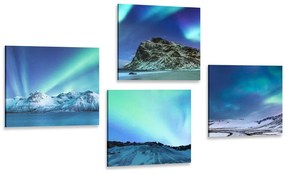 Kép szett az aurora borealis teljes szépsége
