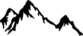 Mountain fém fali dekoráció, 70×30 cm