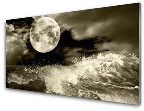Akrilkép Éjszakai Hold Tájkép 125x50 cm
