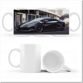 Nyomott mintás bögre Fekete sportautó