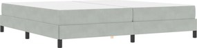 vidaXL Boxrugós ágy matracmal Világosszürke 200 x 200 cm szövet