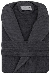 Antracitszürke pamut fürdőköpeny M Cappa – Foutastic