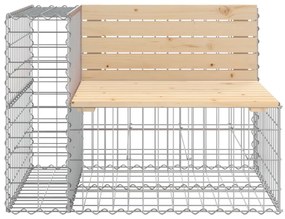 tömör fenyőfa gabion kerti pad 92x71x65,5 cm