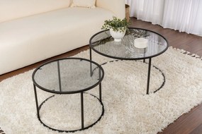 Dohányzóasztal Aurum - 80, 60 - Fekete, Grey
