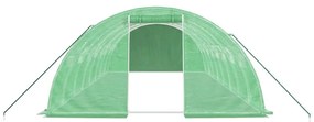 zöld acélvázas melegház 32 m² 8 x 4 x 2 m