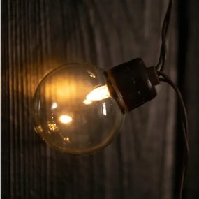 LED napelemes dekorációs fényfüzér, 30 LED, 8 üzemmód, 500 mAh, 10,6 m, IP67, meleg fehér