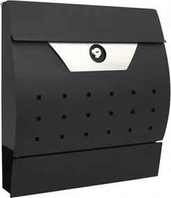 Postaláda M-Kraft Félkör Alakú Fekete Rozsdamentes