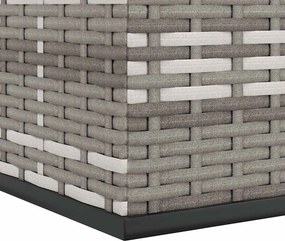 Szürke Polyrattan Kerti Párnatartó Doboz 100 X 49 X 103,5 Cm