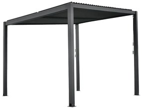 Félnyeregtetős bioklimatikus pergola lamellákkal 3 x 3 M