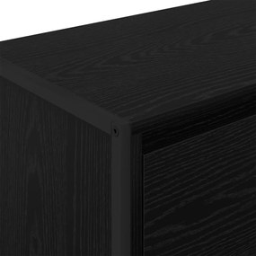 Széf fiókkal Fekete tölgy 79 x 36 x 75.5 cm Faanyag