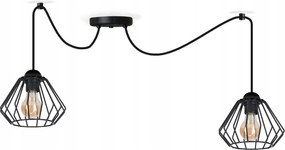 Mennyezeti függőlámpa csillár Pók Wire 2 loft fekete led mennyezeti lámpa